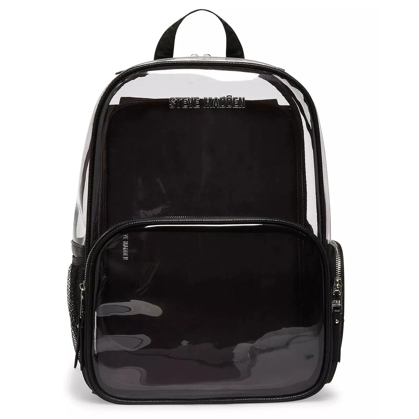 Steve Madden Clear Backpack with Tech Pouch, Black