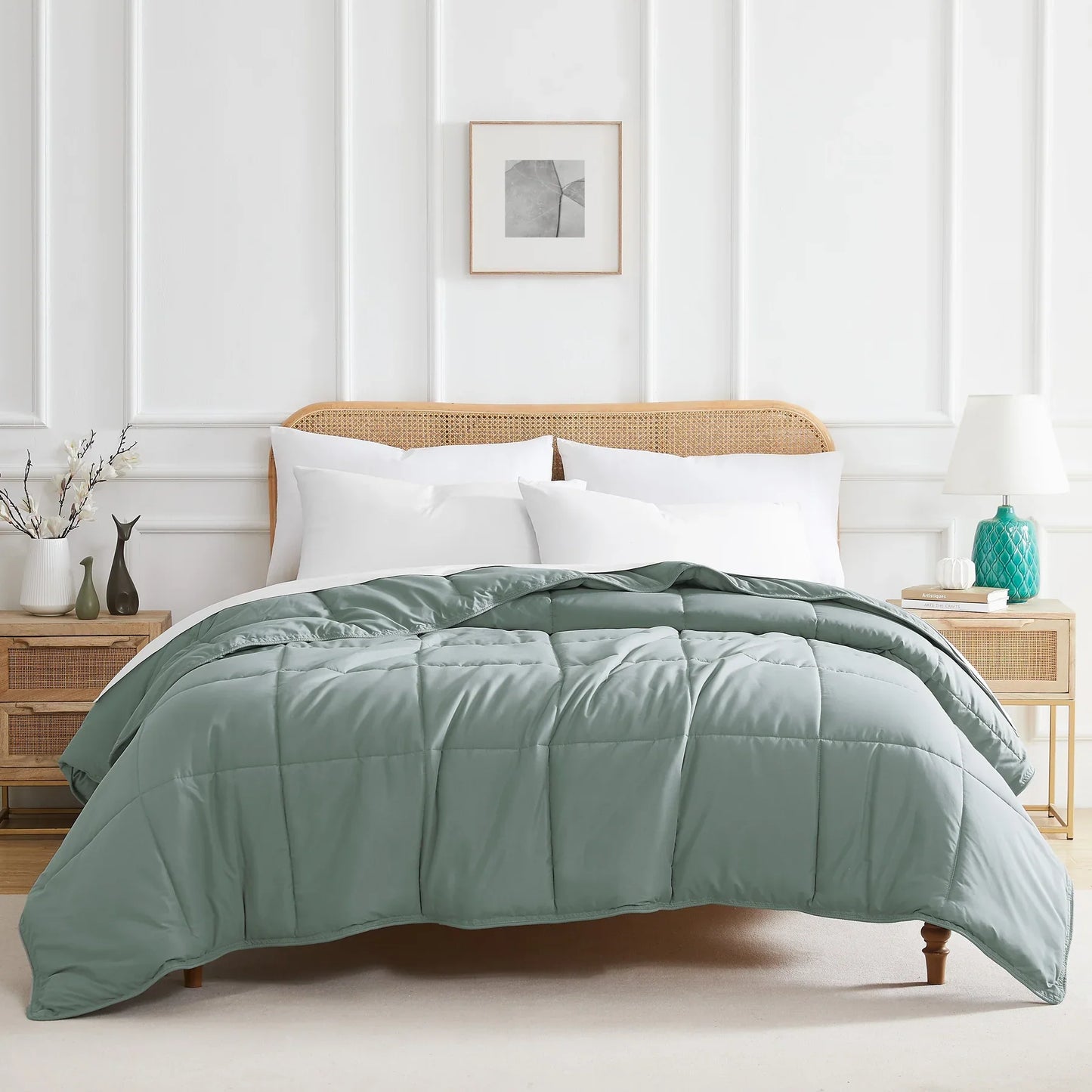 Luxe Down Alternative Comforter, Steel Blue