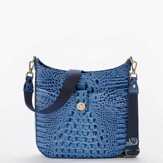 Brahmin Melbourne Collection Leia Crossbody, Blue Serenade