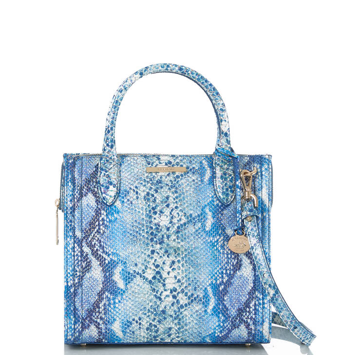 Brahmin Exotic Collection Small Caroline Satchel, Joyful Oceangrove