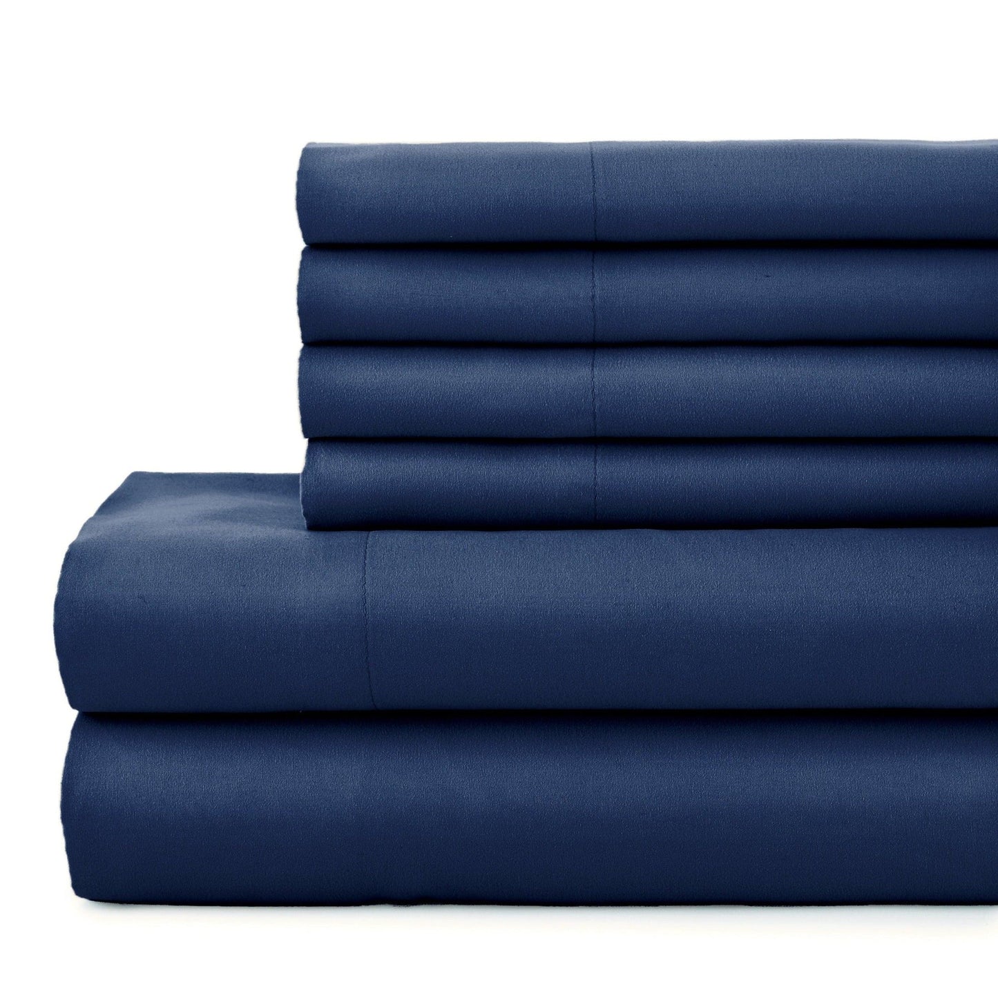 Luxe Microfiber 6 Piece Sheet Set, Navy Blue